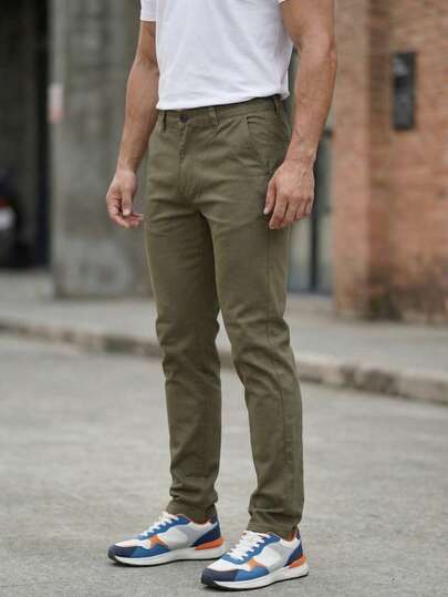 Pantalon de caballero corte skinny de gabardina stretch afelpada suave y termico | Pantalon casual para hombre estilo chino ajustado con elasticidad premium | Pantalon de vestir moderno para invierno calido y comodo tallas 28 30 32 34 36 38 | Ropa de hombre versatil con bolsillos funcionales diseño de alta calidad mas de 5 colores disponibles | Pantalon de algodon elastico resistente para oficina o uso diario combinable con camisas y playeras acabado elegante