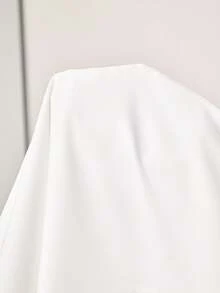 MaterniWear 孕妇圆领无袖纯色休闲宽松优雅连衣裙 - 白色 - 查看 10