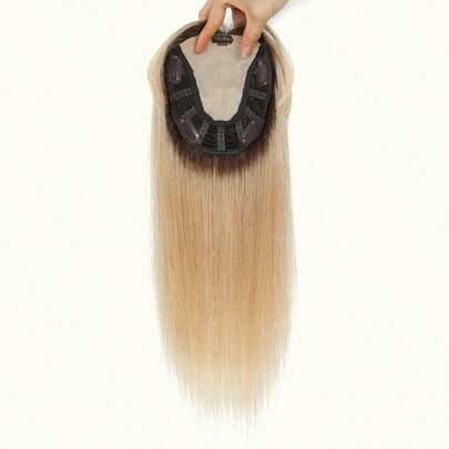 14" Straight Hair Topper 5.5"X5.5" Base Size Human Hair Toppers For Women With Thinning Hair Toppers Hair Pieces For Women