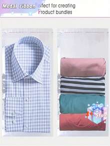 100 个 9.8x13.7 英寸透明大号可重复密封密封玻璃纸袋、透明塑料袋、自粘包装袋、透明 OPP 袋，适用于衣服、礼品、饰品、糖果等。返校情人节、情人节婚礼、生日储物容器 - 無色 - 查看 7