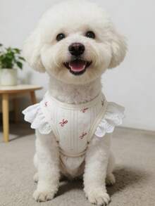 PETSIN Quần áo cho chó, quần áo cho mèo, quần áo cho động vật nhỏ bốn chân, hàng mới mùa xuân hè, quần áo cho mèo, quần áo thường ngày, quần áo mặc nhà cho chó, bộ đồ liền thân cho động vật nhỏ. - Nhiều màu - Xem 4