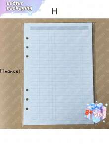A5 45 Sheets Refill Papers,6 Holes Binder Notebook Inner Paper,Weekly/Monthly/Blank Planner Journal Notebook Parts - White - View 9