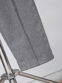 Vacaura 2件套青少年男童夏季休闲短袖Polo衫和直筒裤套装 - 灰色 - 查看 4