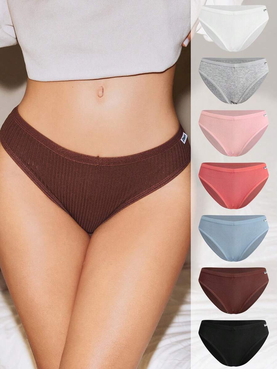 SHEIN Của phụ nữ Sọc Tam giác Quần lót không đường may - Nhiều màu - Xem 1