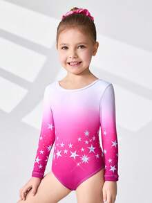 SHEIN Young Girls Clothes Sports Jumpsuit, Long Sleeve Knit Workout, Cute, Christmas, Back To School - Black - View 6