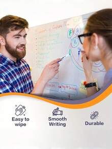 Bảng trắng từ tính dán tường 19,69 inch - Cắt theo yêu cầu, không trầy xước, phù hợp cho lớp học, văn phòng và nhà ở, kèm hộp quà tặng sang trọng miễn phí. - Bảng trắng 40*50cm - Xem 3