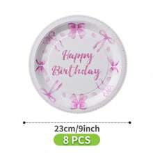 Bow Birthday Disposable Plates, Napkins And Cups Set, Serves 8 Guests.This Disposable Party Set (Including Plates, Napkins And Cups) Is Perfect For Birthday Parties, Weddings And Family Picnics. - View 10