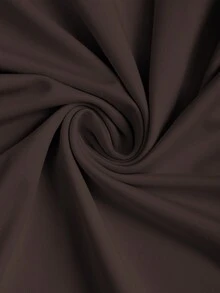 Sweetra 女士不对称肩部荷叶边性感紧身连衣裙，收腰设计，修身廓形，法式优雅迷你裙 - 巧克力棕 - 查看 6