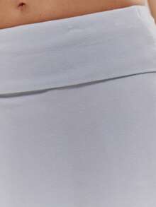 MUSERA Chân váy ngắn cạp thấp gập eo, thích hợp cho mùa xuân hè, dễ thương, nữ tính, đi nghỉ mát, đi biển, mặc hàng ngày, phong cách sorbet. - Màu xanh lam - Xem 6