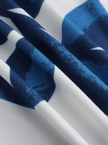 Franclia Bộ đồ nữ thời trang thường ngày đa năng in họa tiết xếp ly vai, phối cùng quần trắng và thắt lưng, set đồ công sở mùa xuân/hè, bộ 2 mảnh nữ mùa xuân/hè, thích hợp cho đi chơi, du lịch, đi làm hàng ngày. - trắng - Xem 5