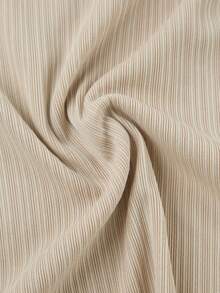 Franclia 夏季新款小众圆领短袖休闲简约修身网纱拼接T恤，女士背心，女士短袖上衣，女士夏季上衣。女士紧身衣。 - 卡其色 - 查看 6