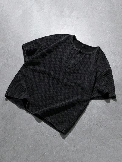 ROMWE MEN Essentials 男士水洗短袖T恤，适合春夏季穿着