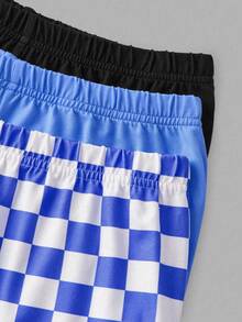 Explorewe Bộ 6 món phong cách đường phố thường ngày, in hình gấu và xe đua, áo tay ngắn và quần short, dành cho nữ tuổi teen. - Màu xanh lam - Xem 8