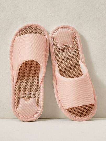 Cuccoo Women Shoes Spring And Autumn Breathable Open-Toed Flat Bottom 2cm Indoor Simple Home Sweat-Absorbing Slippers