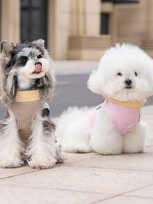 PETSIN Áo sơ mi chắp vá vui nhộn, quần áo cho chó, quần áo cho mèo, váy cho động vật, áo sơ mi mùa xuân và áo sơ mi cho chó, quần áo cho chó kiểu Anh, quần áo mới cho động vật nhỏ hai chân kiểu Châu Âu và Mỹ. - Hồng - Xem 8