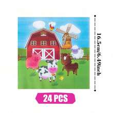 Bộ đồ dùng tiệc dùng một lần Happy Farm gồm đĩa, khăn ăn và cốc giấy, phục vụ 24 khách. Bộ đồ dùng tiệc bằng giấy dùng một lần này phù hợp cho sinh nhật, đám cưới, tiệc theo chủ đề và dã ngoại gia đình. - Xem 6