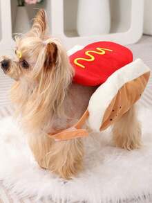 Trang phục thú cưng hình bánh hamburger, trang phục thú cưng hình xúc xích ngộ nghĩnh, trang phục Halloween cho chó. - Nhiều màu - Xem 3