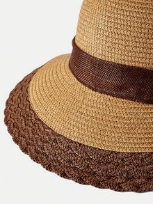 MOTF PREMIUM 海边沙滩防晒草帽 - 駝色 - 查看 9