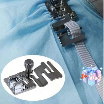 1PC Elastic Elastic Band Presser Foot,Sew Like A Pro With This DIY Sewing Kit - Includes Elastic Fabric Presser Foot, Sewing Machine Needle Threader & More Valentine's Day, Valentines Wedding, Birthday