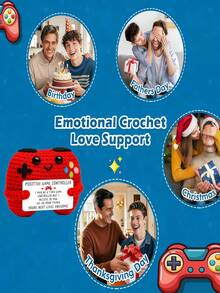 POKOJA LAND Inspirational Crochet Game Controller Christmas Gift, Handmade Game Controller Gift For Teenage Boys, Gamers, Sons Or Brothers, Emotional Crochet Decor, Christmas Stocking Stuffer - Multicolor - View 9