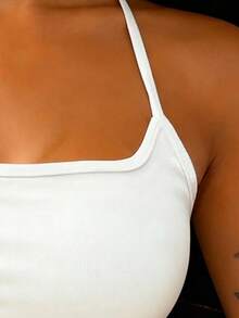 Rovax 女装、女式上衣、休闲背心、流行趋势、时尚上衣、街头风上衣、街头女装、Y2K 上衣、Y2K 服装 - 白色 - 查看 3