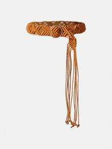MOTF NEW BOHEMIAN FRINGED BELT - Brown - View 3