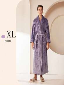 SHEIN 1 Áo choàng tắm flannel cỡ lớn, Áo choàng tắm flannel thanh lịch dành cho người lớn, Lý tưởng cho nhà nghỉ, khách sạn, spa, thẩm mỹ viện, Áo choàng tắm flannel, Thấm hút tốt và nhanh khô, Kiểu dáng rộng rãi, Nhiều màu sắc, Thiết kế tối giản, Đồ dùng thiết yếu cho phòng tắm & nhà cửa, Trang trí phòng tắm mùa hè, Đám cưới, Trở lại trường học - Nhiều màu - Xem 34