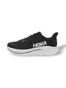 Hoka Giày thể thao Clifton 10 thấm mồ hôi, thoáng khí, nhẹ, màu trơn, đa năng, dễ giặt, thích hợp cho hoạt động ngoài trời, chạy bộ, dành cho nữ, màu đen trắng 1162031-BWHT - Đen/Trắng - Xem 1