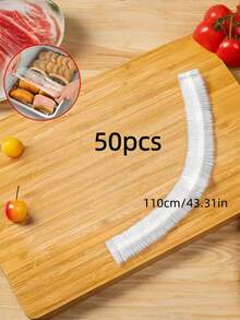50pcs Extra Large Multi-Functional Multi-Size Food Lids, Plastic Wraps, Elastic Food Lids, Fruit Bowls, Cups, Hats, Storage Kitchen Food Storage Bags, Catering Service Tools - Multicolor - View 13