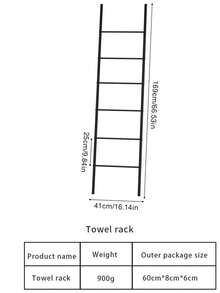 1pc Bathroom Trapezoid Towel Rack, Sturdy Movable Clothes Hanger, Easy To Assemble, Suitable For Home, Retail Store, Bathtub Side, Shower Rack, Apartment, Essential Bathroom Accessory - Multicolor - View 2