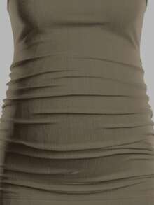 Modmama 3pcs Maternity Women's Solid Color Slimming Tank Tops, Casual & Simple, Perfect For Summer - Brown - View 7