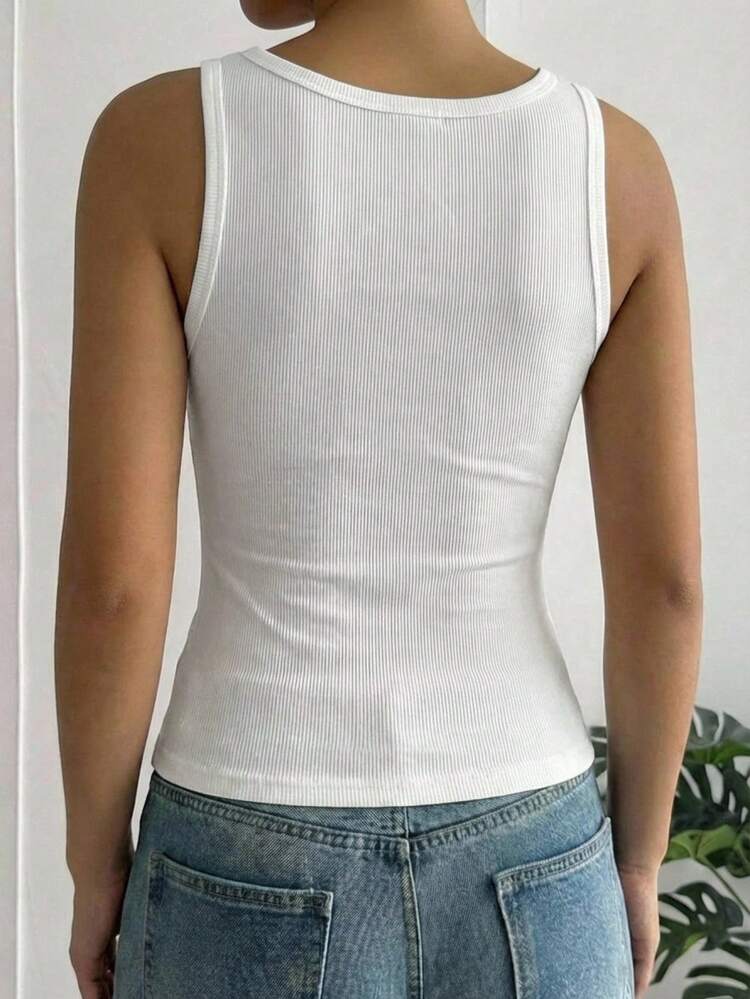 Women's V-Neck Fitted Tight Camisole, Spring & Summer