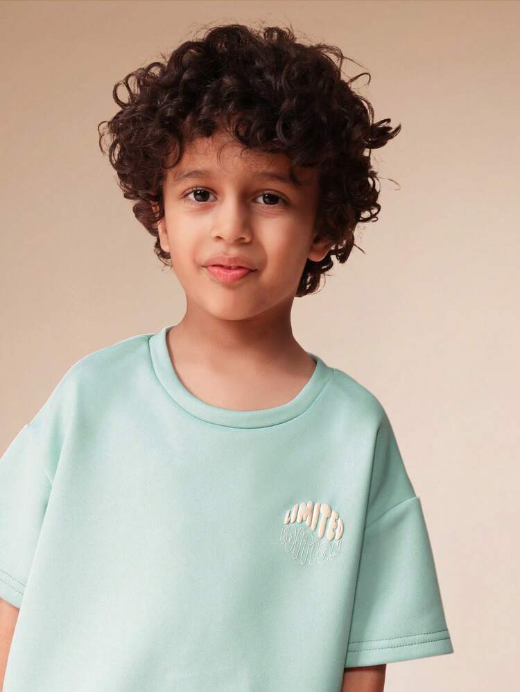 Oversized Crew Neck Tee With Shorts Set