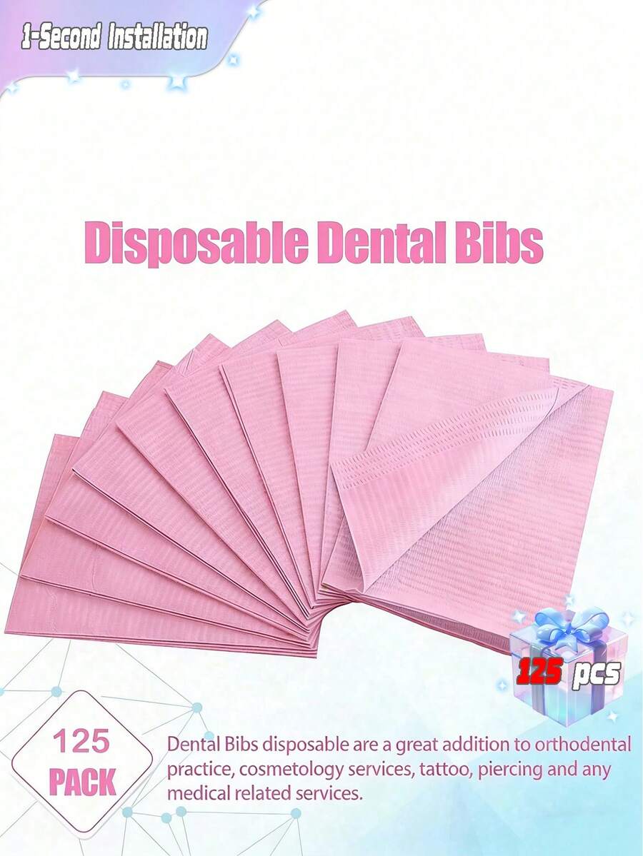 Alas Meja Seni Kuku Sekali Pakai Warna Pink/Biru, 3 Lapisan, Tahan Air, Dapat Dilipat, Alas Pembersih, Taplak Meja, Serbet Pembersih Seni Kuku, Kain Multifungsi untuk Kecantikan, Tato, Gigi, Taplak Meja Tahan Air, Alat Seni Kuku