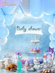 12 件 - 毛毡桌面装饰海底世界，以美人鱼为特色创意美人鱼公主主题生日派对桌面装饰，DIY 桌面家具非常适合生日派对、家居装饰（4 种款式，随机颜色）、情人节、情人节婚礼， - 彩色 - 查看 5