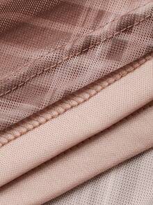 DAZY Women's Elegant Printed Draped Neck Sleeveless Top And Skirt 2-Piece Set, Summer - Brown - View 10