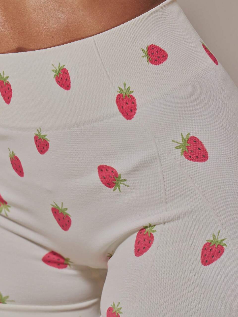 Active Strawberry Seamless High Waist Sculpt Shorts Workout Gym Cute Pilates Fitness Daily