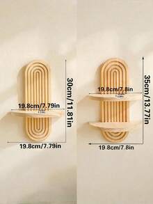 1/2 Chiếc Kệ Treo Tường Bằng Gỗ Hiện Đại Kiểu Vòm Tối Giản, Kệ Để Cây Hình Học, Giá Để Nến, Kệ Trưng Bày Vật Dụng Nhỏ, Kệ Trang Trí Phòng Ngủ, Phòng Khách, Nhà Bếp, Quà Tặng Tân Gia, Kệ Lưu Trữ - Nhiều màu - Xem 16