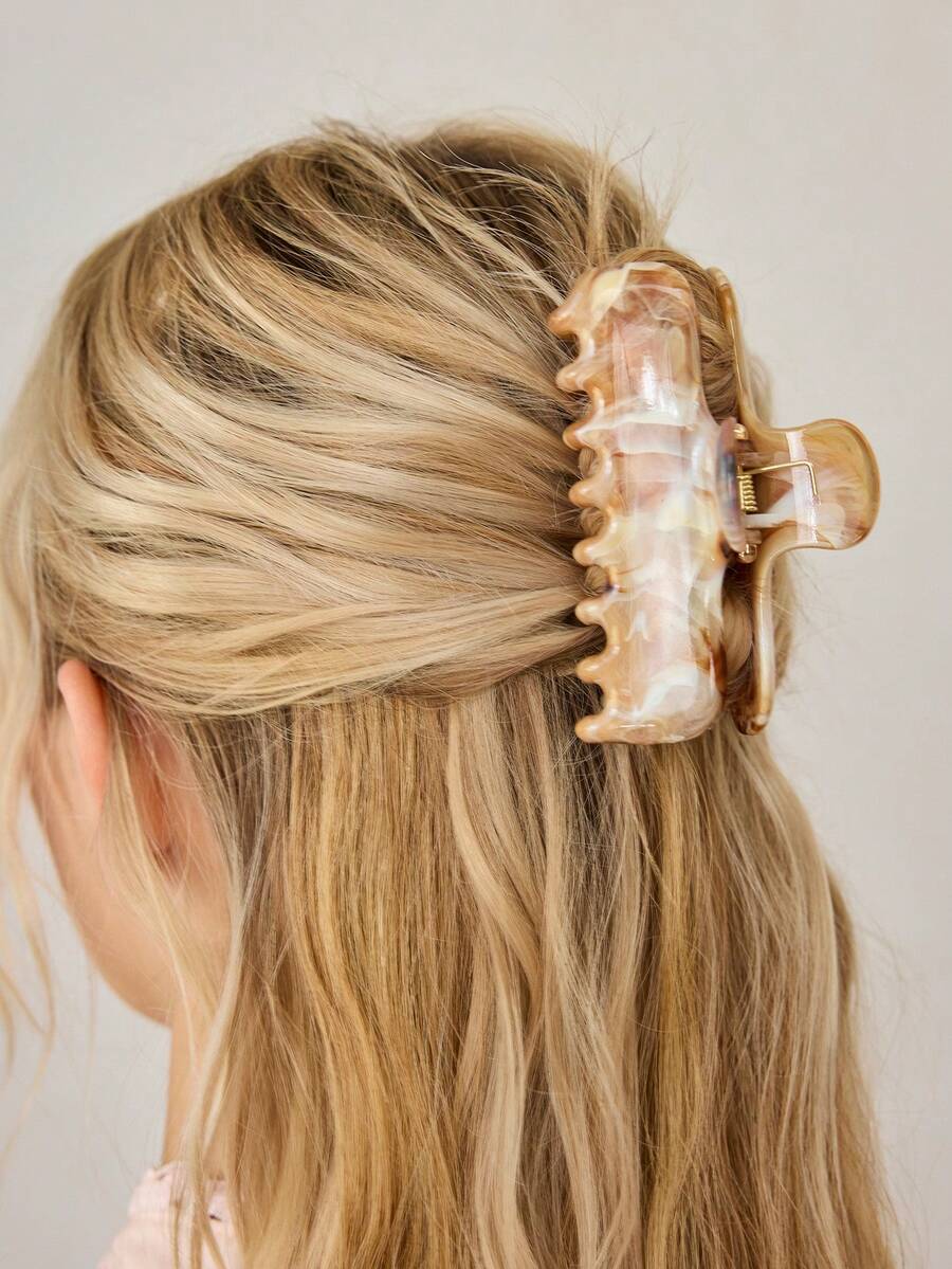 MOTF PREMIUM CARAMEL ASYMMETRICAL STYLING HAIRPIN, ELEGANT AND CHIC, SUITABLE FOR STUDENTS TO WEAR. - Rust - View 2
