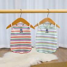 PETSIN Quần áo thú cưng mùa xuân mới, đồ dùng cho thú cưng, quần áo cho thú cưng, áo ba lỗ cho chó, áo thun cho mèo, trang phục cho gấu bông, trang phục cho động vật nhỏ, áo ba lỗ thường ngày mát mẻ, quần áo cho chó, quần áo cho mèo, áo ba lỗ hai mùa xuân hè mới. - Nhiều màu - Xem 5