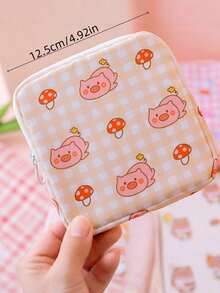 1PC Cartoon Menstrual Bag Cute Sanitary Napkin Storage Bag Portable Sanitary Pad For Girls - Multicolor - View 8