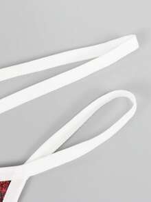 男士蛇皮印花镂空性感三角裤 - 紅色 - 查看 5