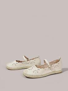 Styleloop Women's Pull-Up Strap Flat Shoes - Apricot - View 2