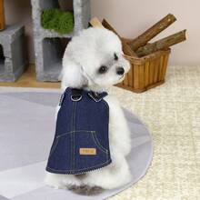 PETSIN Quần áo cho chó, quần áo cho mèo, váy cho thú cưng, bộ sưu tập xuân/hè mới, váy cho cún con, váy công chúa đa năng, họa tiết kẻ sọc, quần áo cho động vật nhỏ, kem chống nắng mát mẻ - Nhiều màu - Xem 11