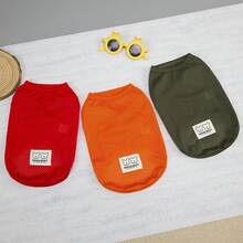 PETSIN Quần áo thú cưng mùa xuân mới, đồ dùng cho thú cưng, quần áo cho thú cưng, áo ba lỗ cho chó, áo thun cho mèo, trang phục cho gấu bông, trang phục cho động vật nhỏ, áo ba lỗ thường ngày mát mẻ, quần áo cho chó, quần áo cho mèo, áo ba lỗ hai mùa xuân hè mới. - Nhiều màu - Xem 4