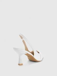 CUCCOO BIZCHIC Women's Pointed Toe Pumps, Versatile High Heels For Commuting And Daily Wear - White - View 3
