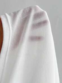 DAZY Women's Summer Semi-Sheer Fitted Scoop Neck Casual Pullover T-Shirt - White - View 14