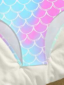 Áo tắm liền thân họa tiết vảy cá nhuộm màu tie-dye dành cho bé gái tuổi teen, thích hợp cho bơi lội, kỳ nghỉ hè và đi biển. - Nhiều màu - Xem 5