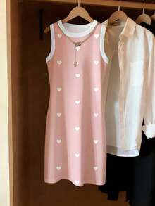 Resyla 女士春夏新款条纹印花圆领修身吊带连衣裙 - 彩色 - 查看 3