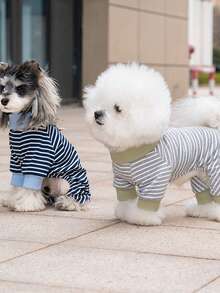 PETSIN 狗狗服装、猫咪服装、小型动物服装、春夏新品、猫咪服装、休闲服装、居家狗狗服装、小型动物连体衣 - 彩色 - 查看 10